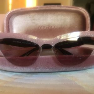 Miu Miu Glitter Acetate Trim Cat Eye Frames